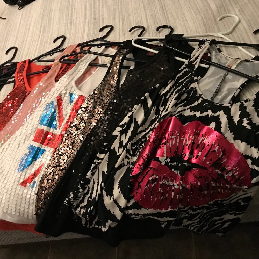 Lot of 7 Material Girl Tanks & other brands